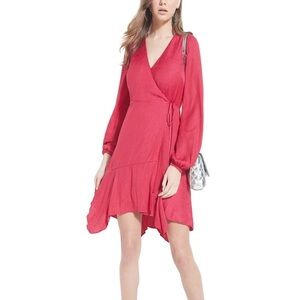 Guess Vibrant Red Asymmetrical Dress